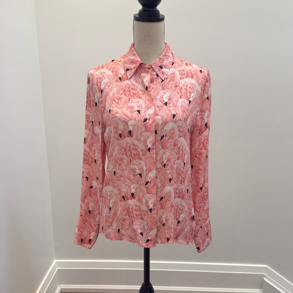 Alice + Olivia Pink Flamingo Blouse